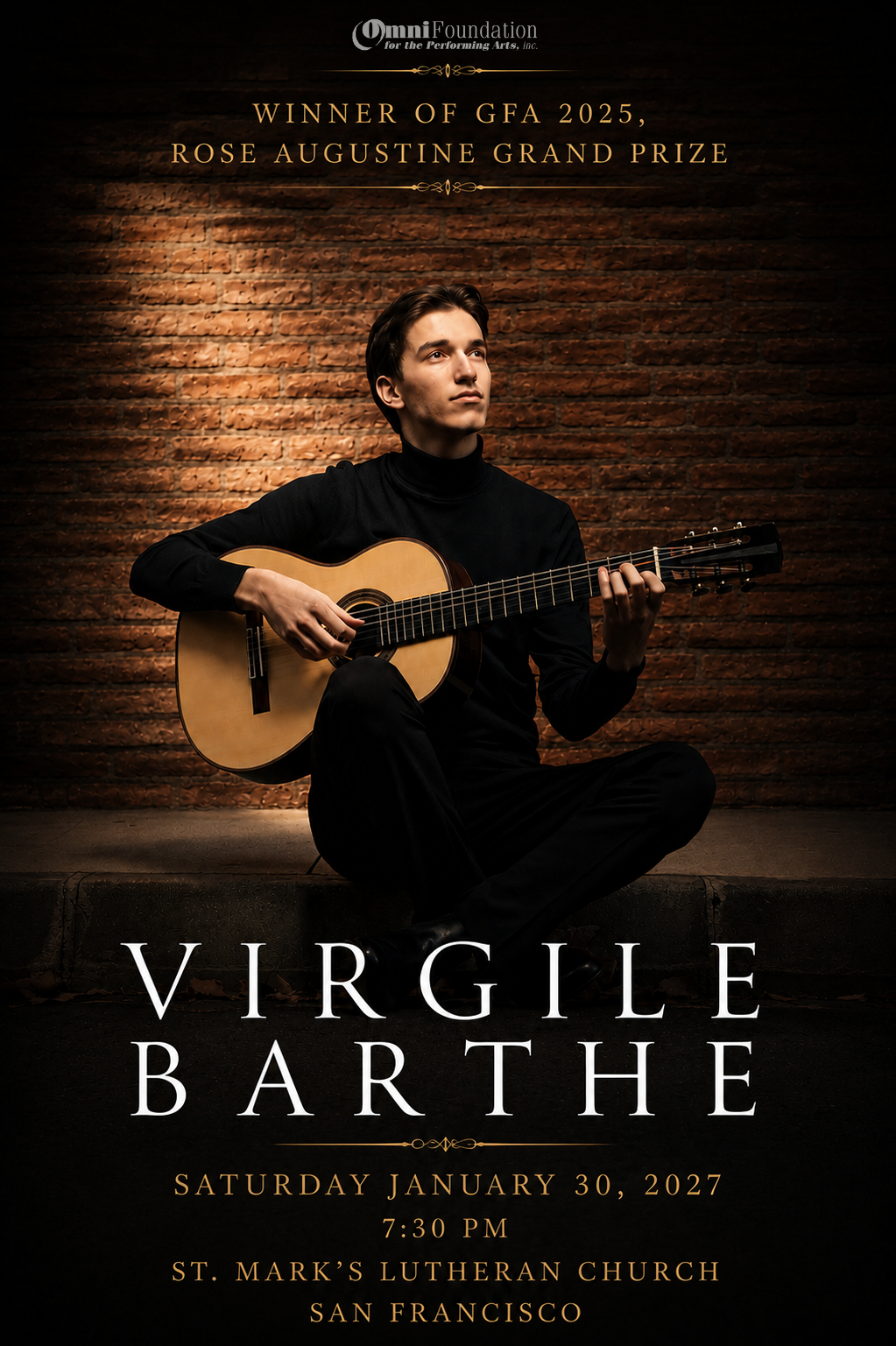 Virgile Barthe concert poster for January 30, 2027
